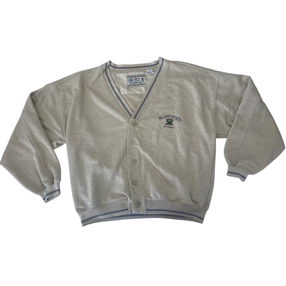 Vintage‎ Custom Club Int Van Heusen Inland Sports Button Down Sweater - Men's XL